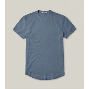 Buck Mason Slub Curbed Hem Tee Faded Blue Venice